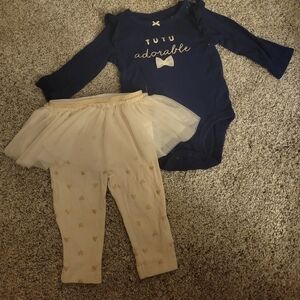 Baby girls size 6m tutu outfit.
